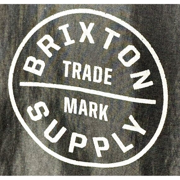 Brixton Supply Mens Windbreaker Jacket Lightweight Snap Button Lined Black Small - Picture 8 of 16